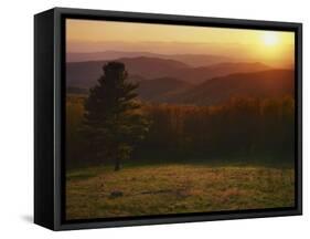 Sunset from Hazeltop Ridge, Shenandoah National Park, Virginia, USA-Charles Gurche-Framed Stretched Canvas