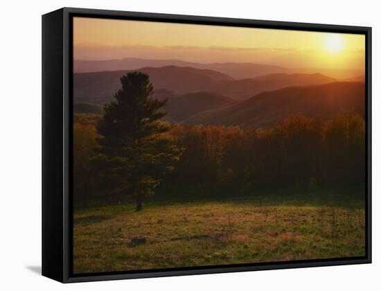 Sunset from Hazeltop Ridge, Shenandoah National Park, Virginia, USA-Charles Gurche-Framed Stretched Canvas