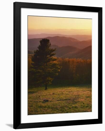 Sunset from Hazeltop Ridge, Shenandoah National Park, Virginia, USA-Charles Gurche-Framed Photographic Print