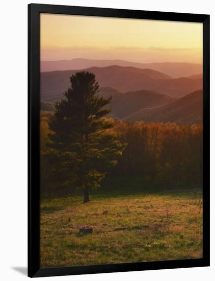 Sunset from Hazeltop Ridge, Shenandoah National Park, Virginia, USA-Charles Gurche-Framed Photographic Print