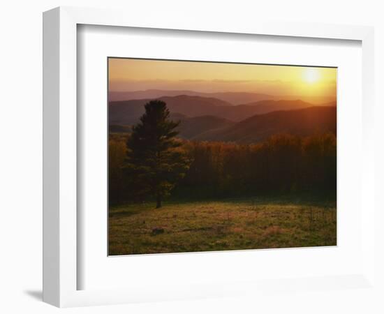 Sunset from Hazeltop Ridge, Shenandoah National Park, Virginia, USA-Charles Gurche-Framed Photographic Print