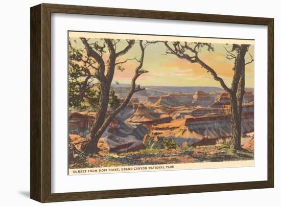 Sunset from Hopi Point, Grand Canyon-null-Framed Art Print