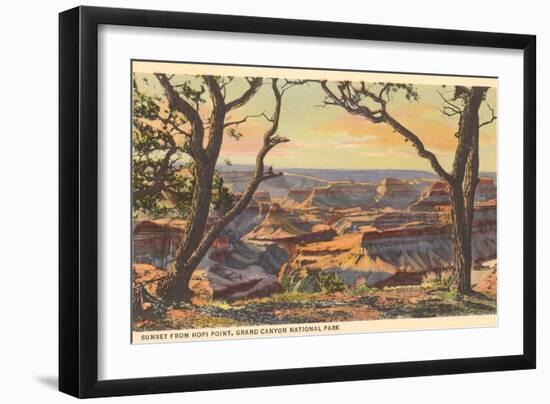 Sunset from Hopi Point, Grand Canyon-null-Framed Art Print