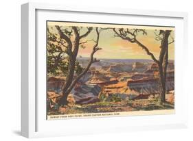 Sunset from Hopi Point, Grand Canyon-null-Framed Art Print