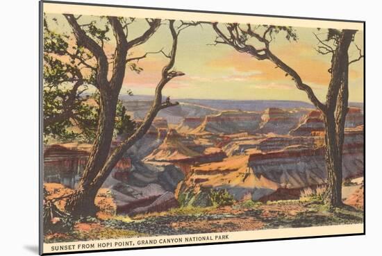 Sunset from Hopi Point, Grand Canyon-null-Mounted Art Print