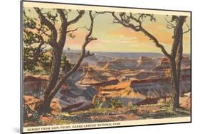 Sunset from Hopi Point, Grand Canyon-null-Mounted Art Print