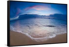Sunset from Kaanapali Beach, Maui, Hawaii, USA-Roddy Scheer-Framed Stretched Canvas