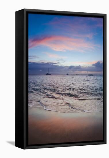 Sunset from Kaanapali Beach, Maui, Hawaii, Usa-Roddy Scheer-Framed Stretched Canvas