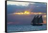 Sunset from Malory Square with Sailboat-Terry Eggers-Framed Stretched Canvas