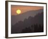 Sunset from Morton Overlook, Great Smoky Mountains National Park, Tennessee, USA-Adam Jones-Framed Photographic Print