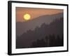 Sunset from Morton Overlook, Great Smoky Mountains National Park, Tennessee, USA-Adam Jones-Framed Photographic Print