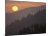 Sunset from Morton Overlook, Great Smoky Mountains National Park, Tennessee, USA-Adam Jones-Mounted Photographic Print