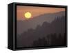 Sunset from Morton Overlook, Great Smoky Mountains National Park, Tennessee, USA-Adam Jones-Framed Stretched Canvas