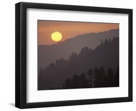 Sunset from Morton Overlook, Great Smoky Mountains National Park, Tennessee, USA-Adam Jones-Framed Photographic Print