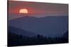 Sunset from Morton Overlook, Great Smoky Mountains National Park, Tennessee-Adam Jones-Stretched Canvas