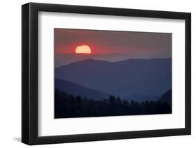 Sunset from Morton Overlook, Great Smoky Mountains National Park, Tennessee-Adam Jones-Framed Photographic Print