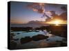 Sunset from Napili Point, Maui, Hawaii, USA-Charles Gurche-Stretched Canvas