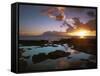 Sunset from Napili Point, Maui, Hawaii, USA-Charles Gurche-Framed Stretched Canvas