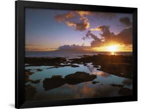 Sunset from Napili Point, Maui, Hawaii, USA-Charles Gurche-Framed Photographic Print