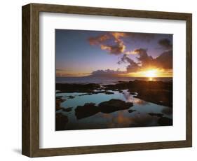 Sunset from Napili Point, Maui, Hawaii, USA-Charles Gurche-Framed Photographic Print