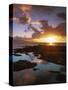 Sunset from Napili Point, Maui, Hawaii, USA-Charles Gurche-Stretched Canvas