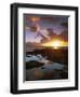Sunset from Napili Point, Maui, Hawaii, USA-Charles Gurche-Framed Photographic Print