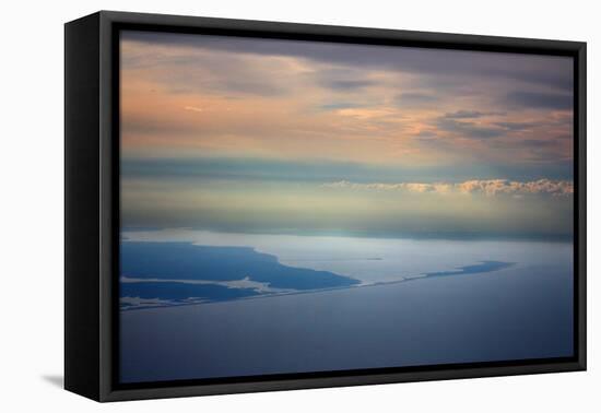 Sunset From Plane Over San Juan Puerto Rico-null-Framed Stretched Canvas