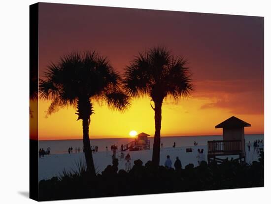 Sunset from Siesta Beach, Siesta Key, Sarasota, Florida, United States of America, North America-Tomlinson Ruth-Stretched Canvas