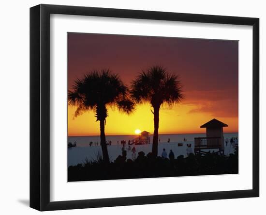 Sunset from Siesta Beach, Siesta Key, Sarasota, Florida, United States of America, North America-Tomlinson Ruth-Framed Photographic Print