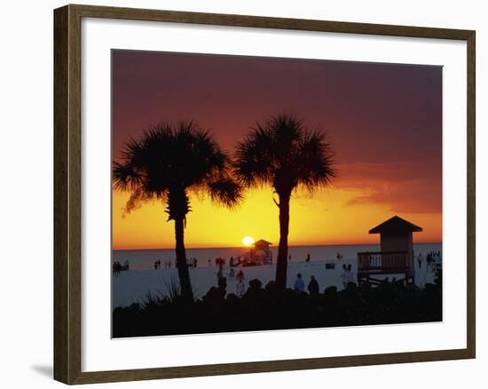 Sunset from Siesta Beach, Siesta Key, Sarasota, Florida, United States of America, North America-Tomlinson Ruth-Framed Photographic Print