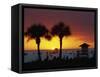 Sunset from Siesta Beach, Siesta Key, Sarasota, Florida, United States of America, North America-Tomlinson Ruth-Framed Stretched Canvas