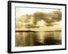 Sunset From Skinner and Eddy's Shipyard, 1919-Asahel Curtis-Framed Giclee Print