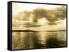 Sunset From Skinner and Eddy's Shipyard, 1919-Asahel Curtis-Framed Stretched Canvas