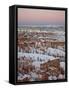 Sunset From Sunset Point With Fresh Snow, Bryce Canyon National Park, Utah, USA-James Hager-Framed Stretched Canvas