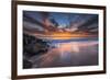 Sunset from Tamarach Beach in Carlsbad, Ca-Andrew Shoemaker-Framed Photographic Print