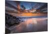 Sunset from Tamarach Beach in Carlsbad, Ca-Andrew Shoemaker-Mounted Photographic Print