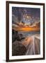 Sunset from Tamarach Beach in Carlsbad, Ca-Andrew Shoemaker-Framed Premium Photographic Print