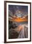 Sunset from Tamarach Beach in Carlsbad, Ca-Andrew Shoemaker-Framed Premium Photographic Print