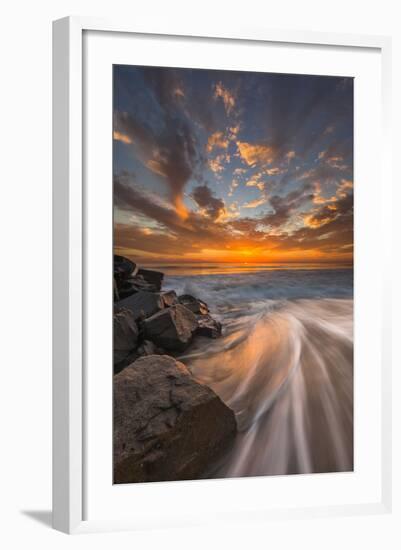 Sunset from Tamarach Beach in Carlsbad, Ca-Andrew Shoemaker-Framed Photographic Print