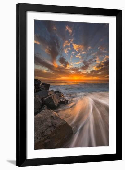 Sunset from Tamarach Beach in Carlsbad, Ca-Andrew Shoemaker-Framed Photographic Print