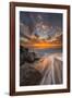 Sunset from Tamarach Beach in Carlsbad, Ca-Andrew Shoemaker-Framed Photographic Print