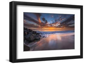 Sunset from Tamarach Beach in Carlsbad, Ca-Andrew Shoemaker-Framed Photographic Print