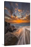 Sunset from Tamarach Beach in Carlsbad, Ca-Andrew Shoemaker-Stretched Canvas