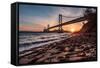 Sunset from the Island 2-Bruce Getty-Framed Stretched Canvas