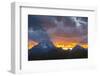 Sunset, from the Oxbow, Grand Tetons, Grand Teton NP, Wyoming, USA-Michel Hersen-Framed Photographic Print