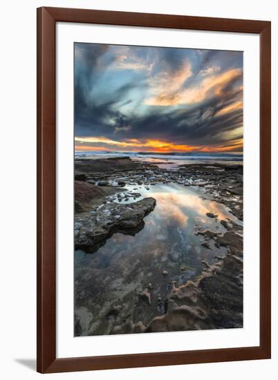 Sunset from the Tide Pools in La Jolla, Ca-Andrew Shoemaker-Framed Premium Photographic Print