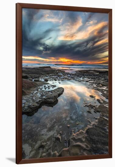 Sunset from the Tide Pools in La Jolla, Ca-Andrew Shoemaker-Framed Photographic Print