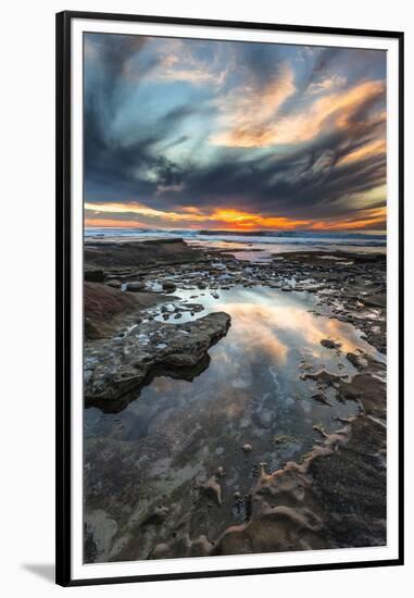 Sunset from the Tide Pools in La Jolla, Ca-Andrew Shoemaker-Framed Premium Photographic Print