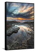 Sunset from the Tide Pools in La Jolla, Ca-Andrew Shoemaker-Framed Stretched Canvas