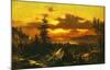 Sunset Glow-Albert Bierstadt-Mounted Art Print